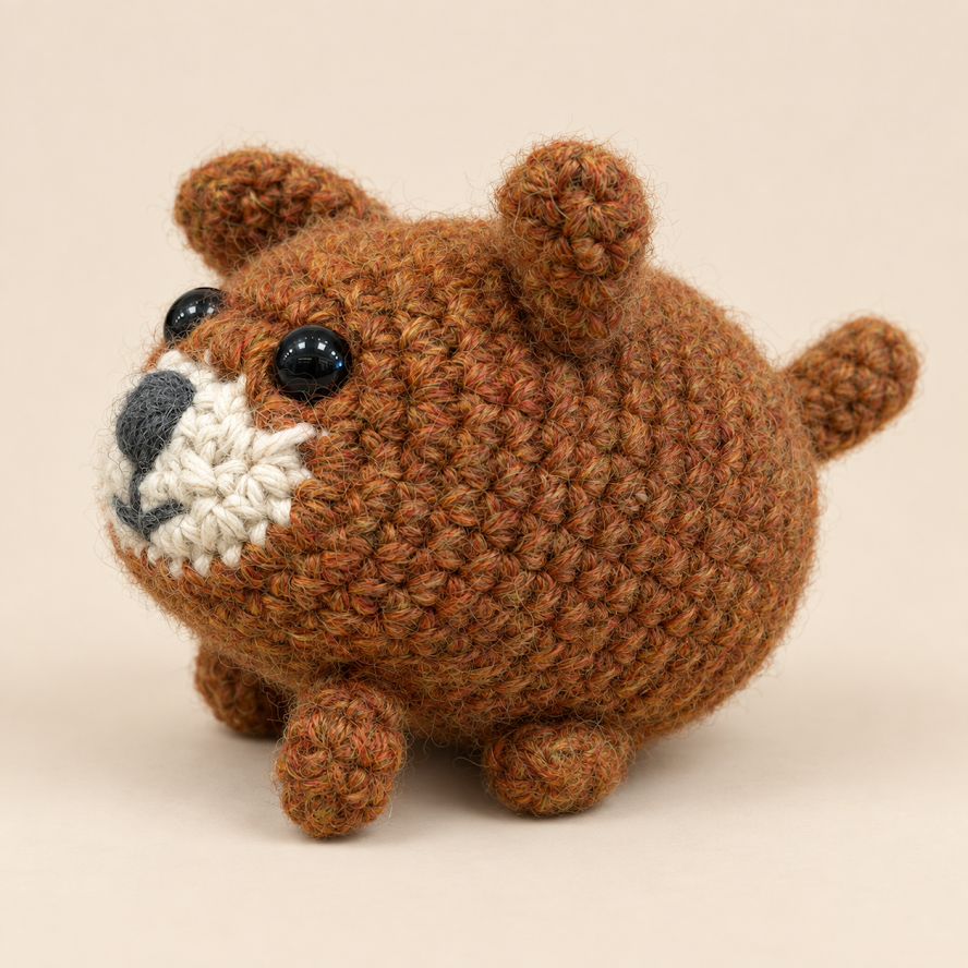 Handmade Baby Alpaca Toy - Puff Puppy