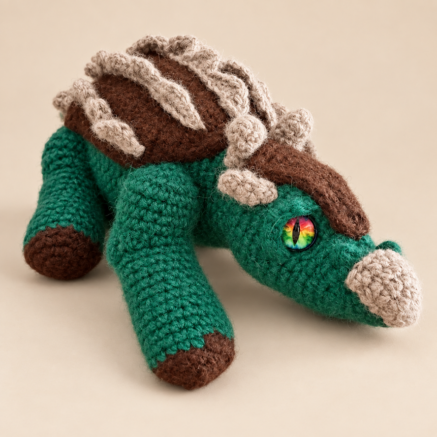 Handmade Baby Alpaca Toy - Ankylosaurus