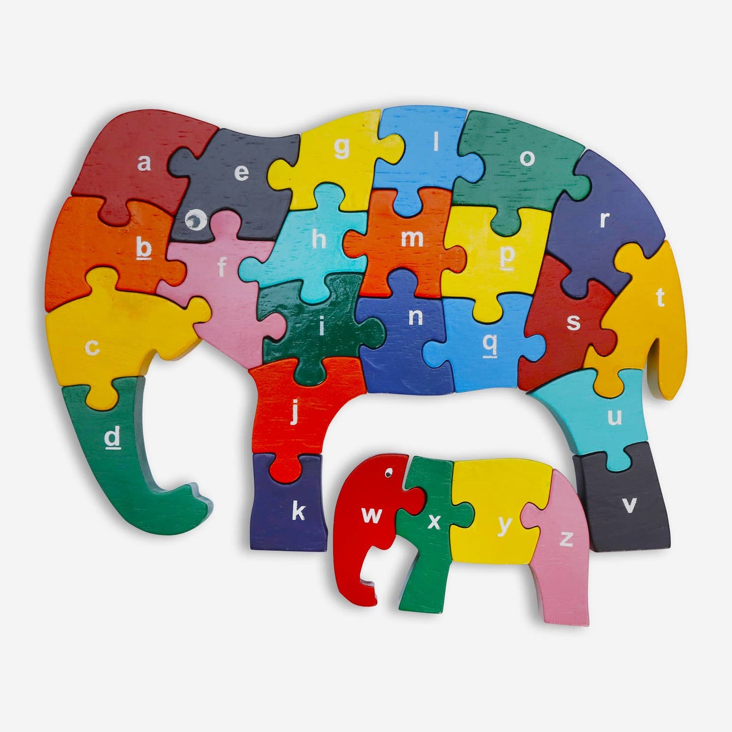 Wooden Puzzle Elephant Alphabet