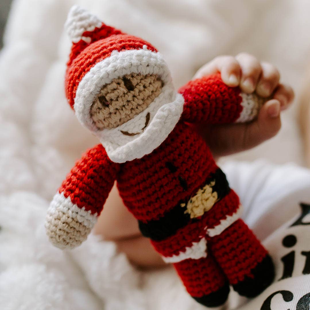 Handmade Organic Santa Rattle