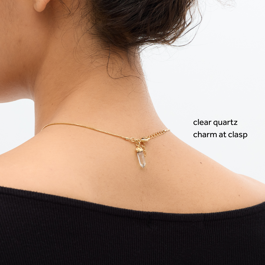 Mini Pendulum Necklace - Clear Quartz