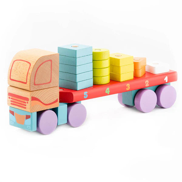 Wooden Toy- Truck With Bricks