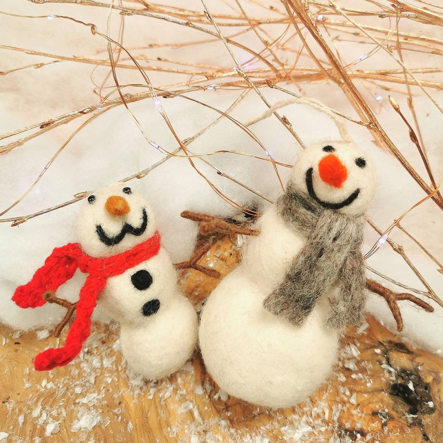 Handmade Biodegradable Hanging Felt Norman the Snowman Decoration