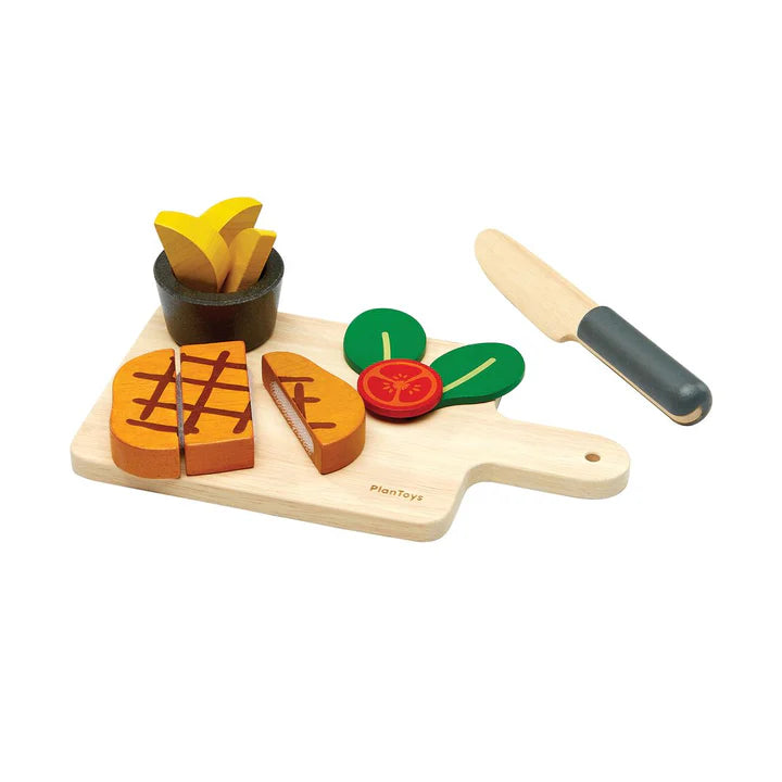 Wooden Steak Set