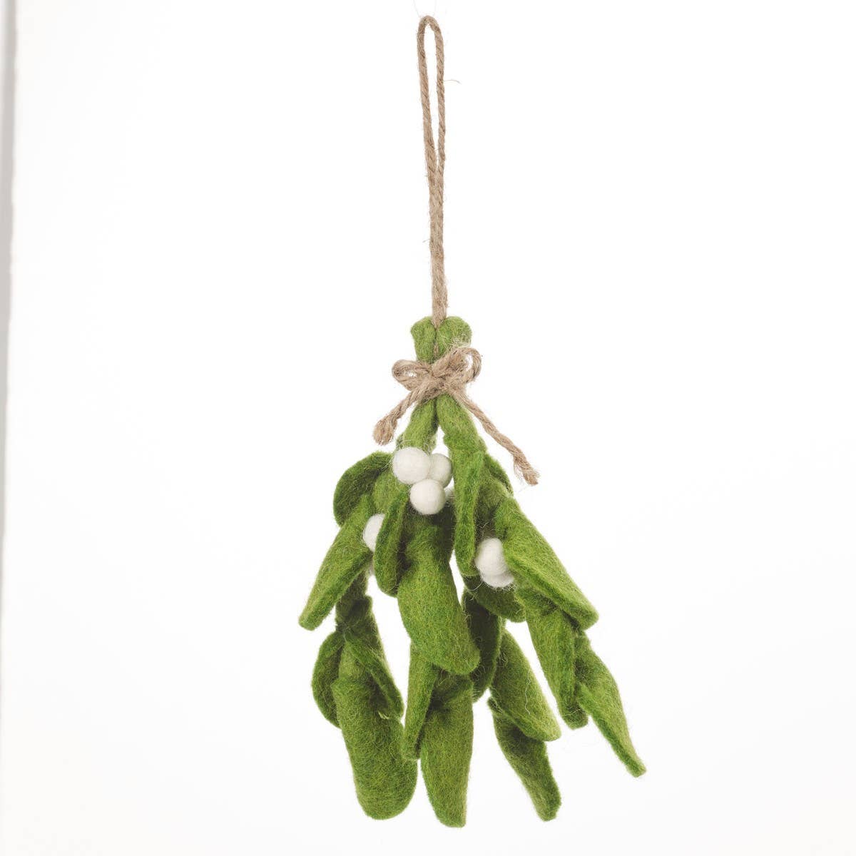 Handmade Felt Biodegradable Mistletoe Sprig Decoration
