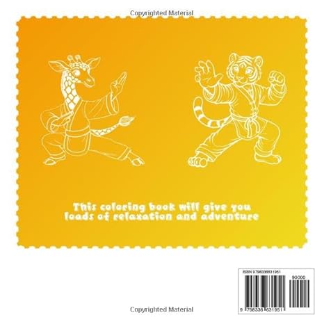 Martial Arts Coloring and Cutting Book for Kids