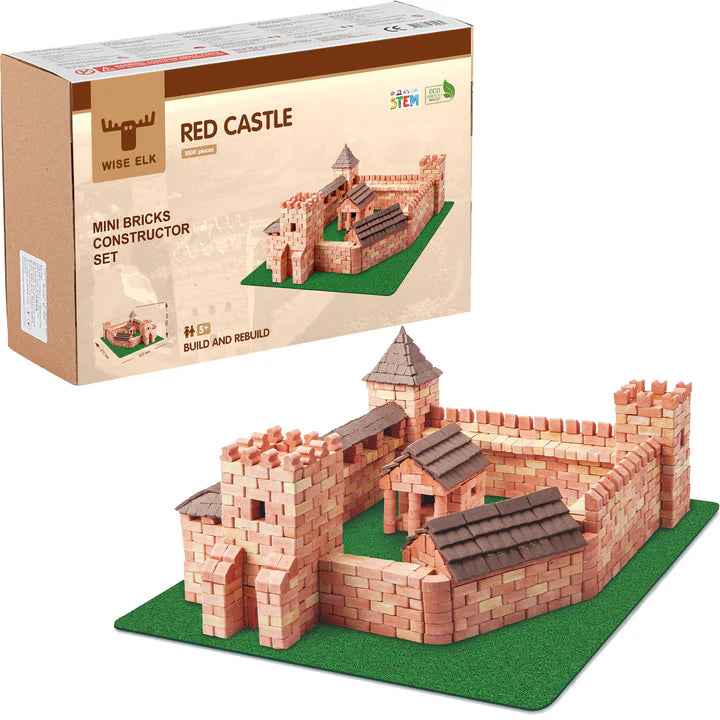 Mini Bricks Constructor Set- Red Castle