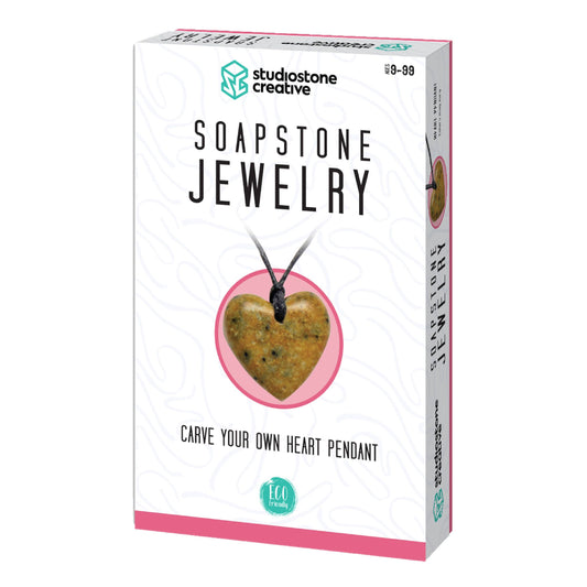 Heart Soapstone Pendant Jewelry Carving Kit