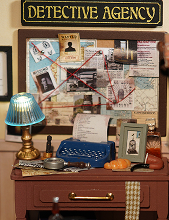 DIY Miniature House Kit: Mose's Detective Agency