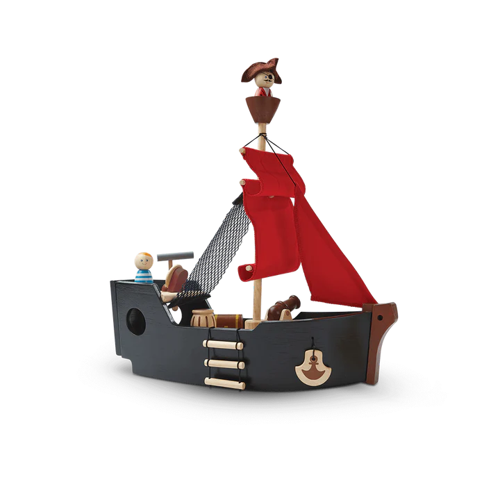 Wooden Pirate Ship Toy Set