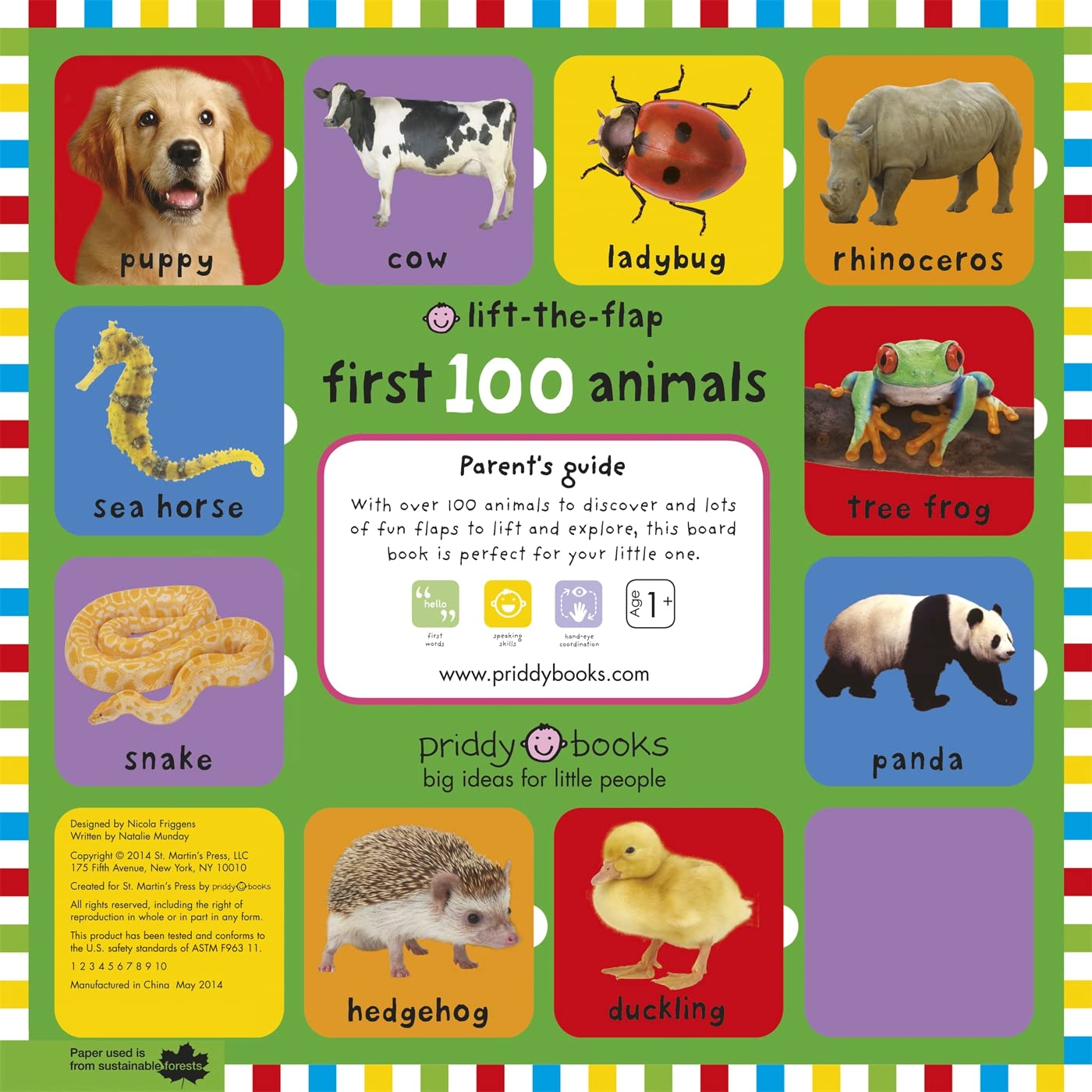 First 100 Animals Lift-the-Flap: Over 50 Fun Flaps to Lift and Learn by Roger Priddy