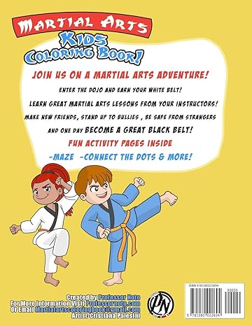 Martial Arts Coloring Book By Professor Noto