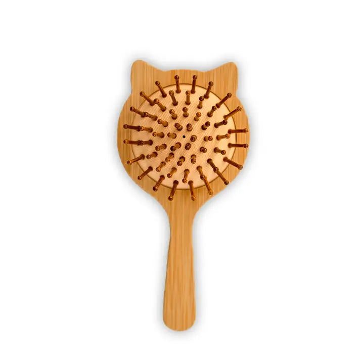 Kitten Shape Bamboo Hairbrush
