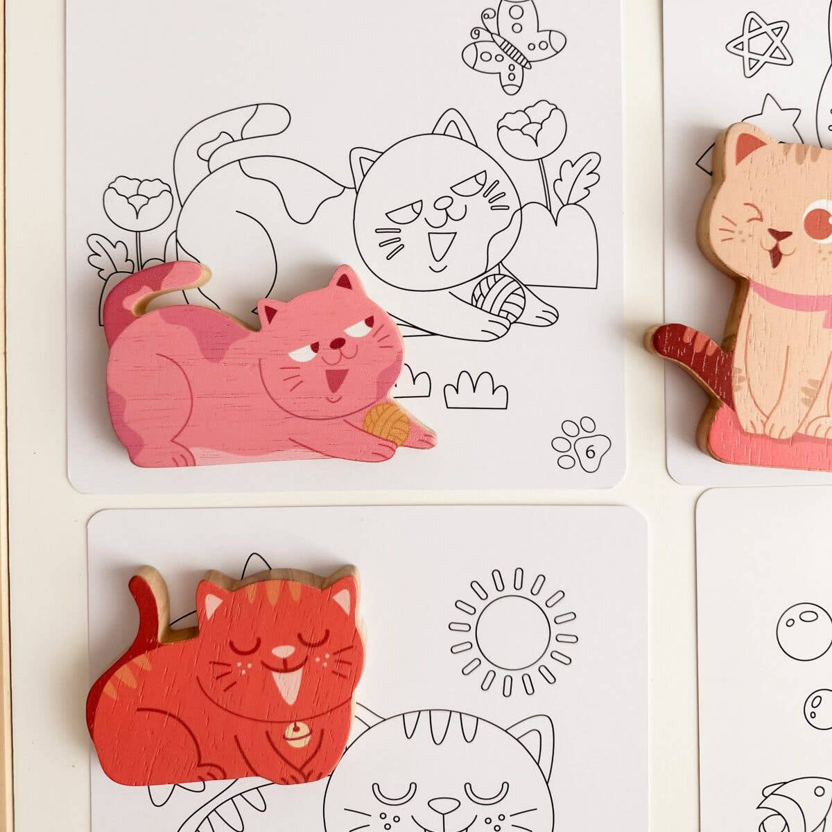 Cat Puzzle & Coloring Set
