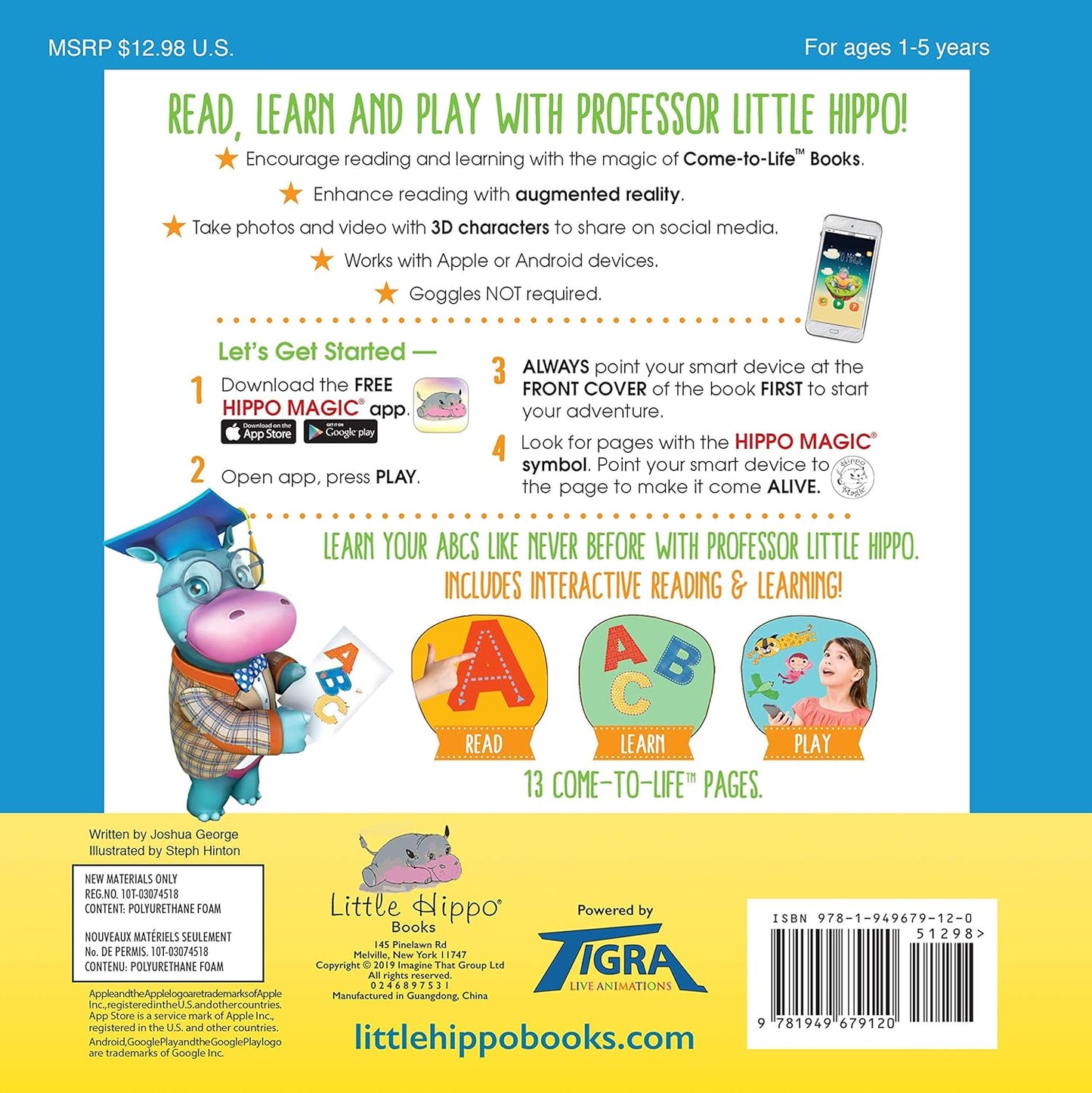 Let's Learn Alphabet ABC - Come-to-Life Book by Joshua George