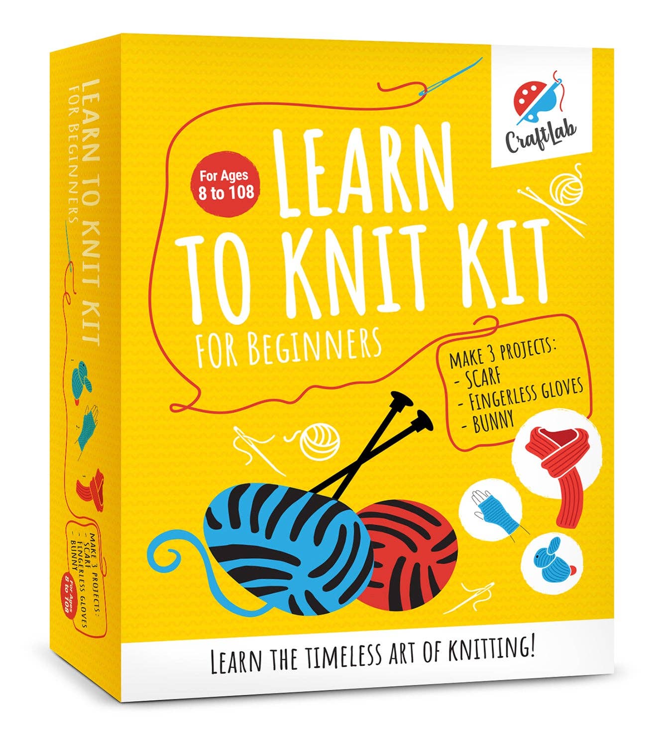 Knitting Kit for Beginners, Kids and Adults