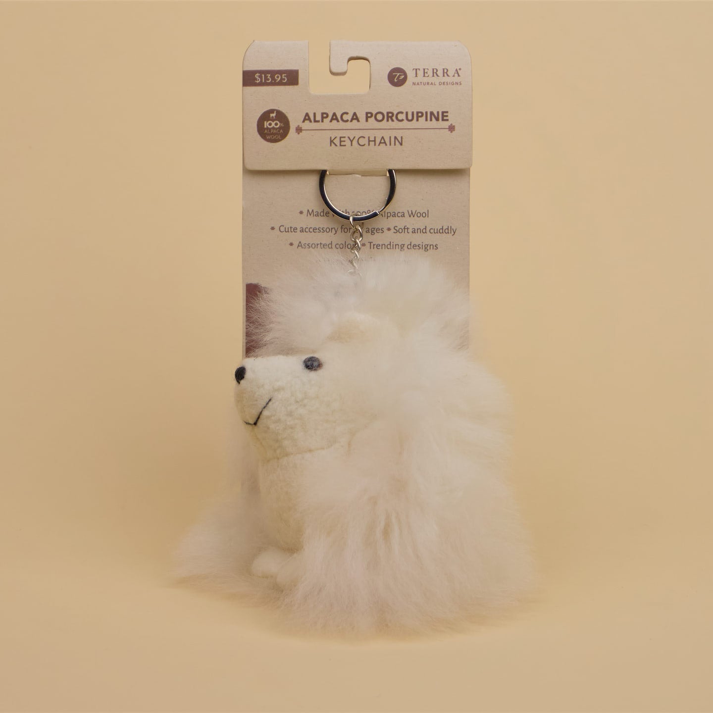 Handmade Keychain - Alpaca Porcupine