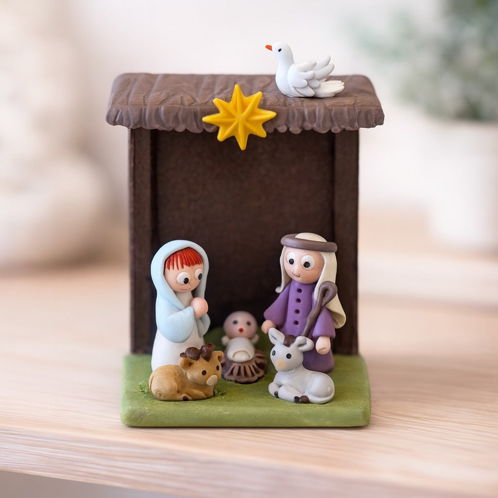 Handcrafted Nativity Scene - The Holy Manger Nativity