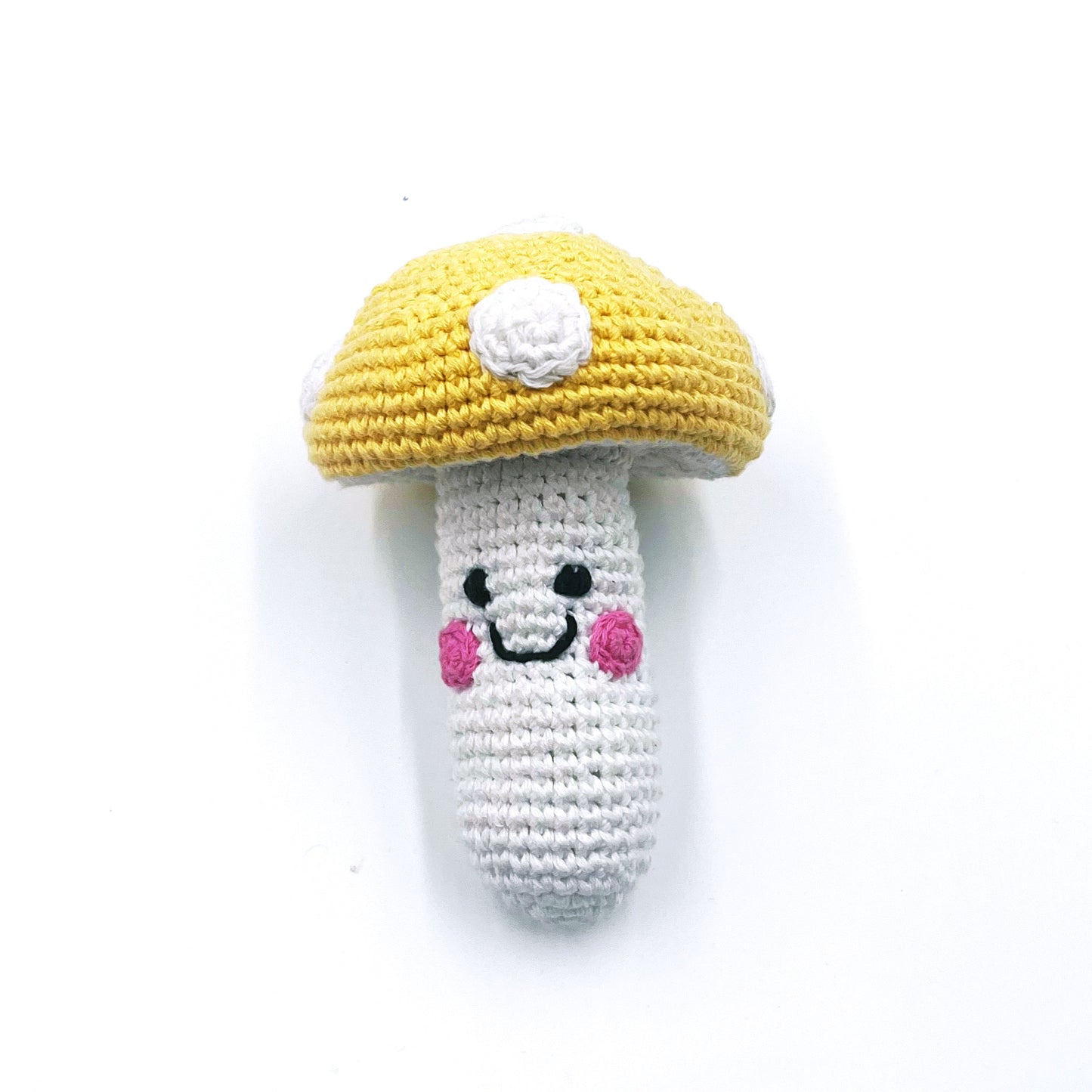Handmade Friendly Mushroom Rattle