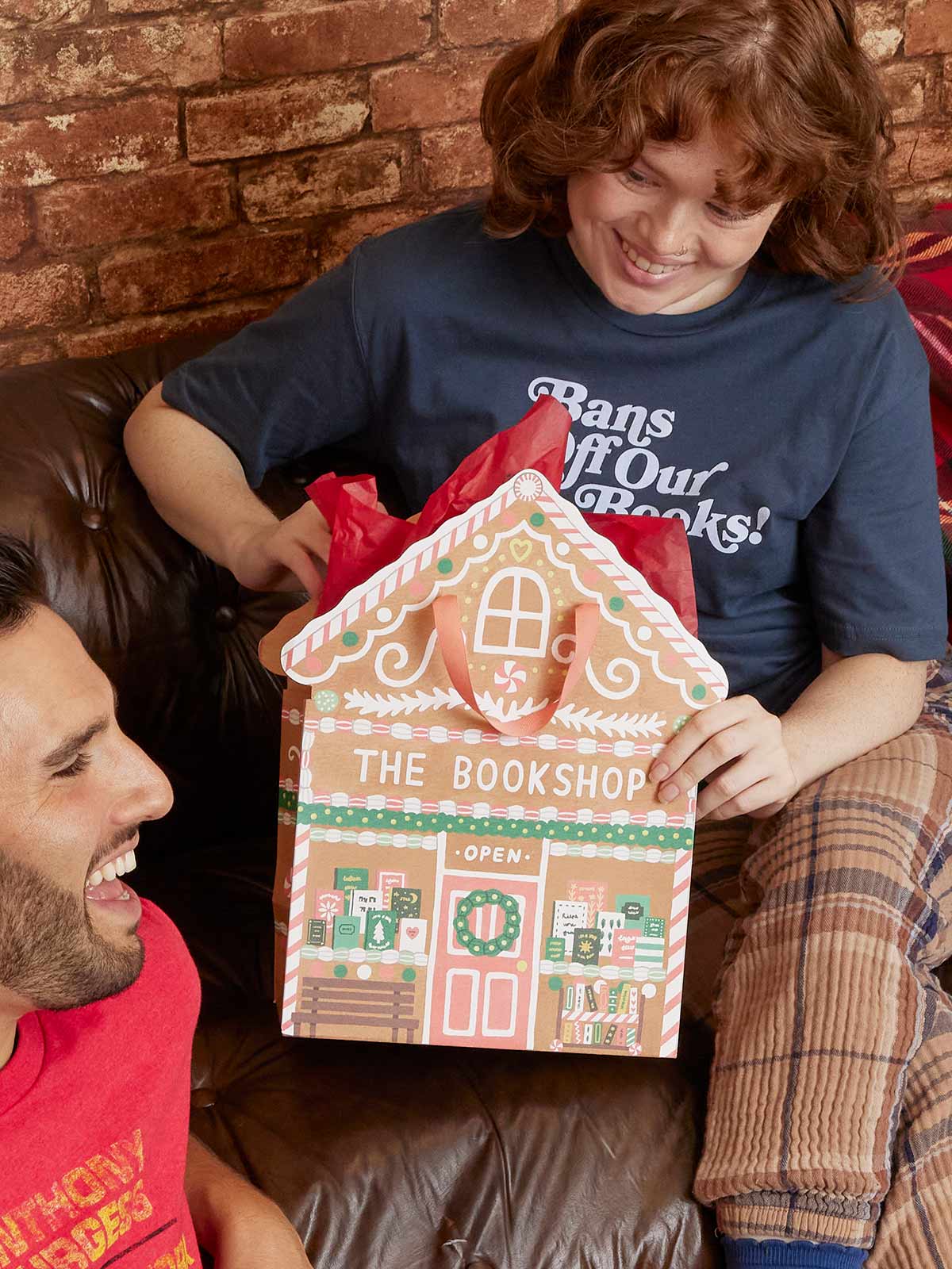 Gingerbread Bookshop - Large Gift Bag