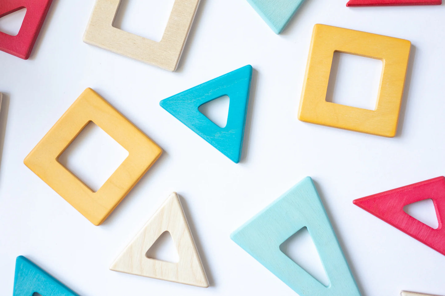 Wooden Magnetic Tiles - 100 Piece Set