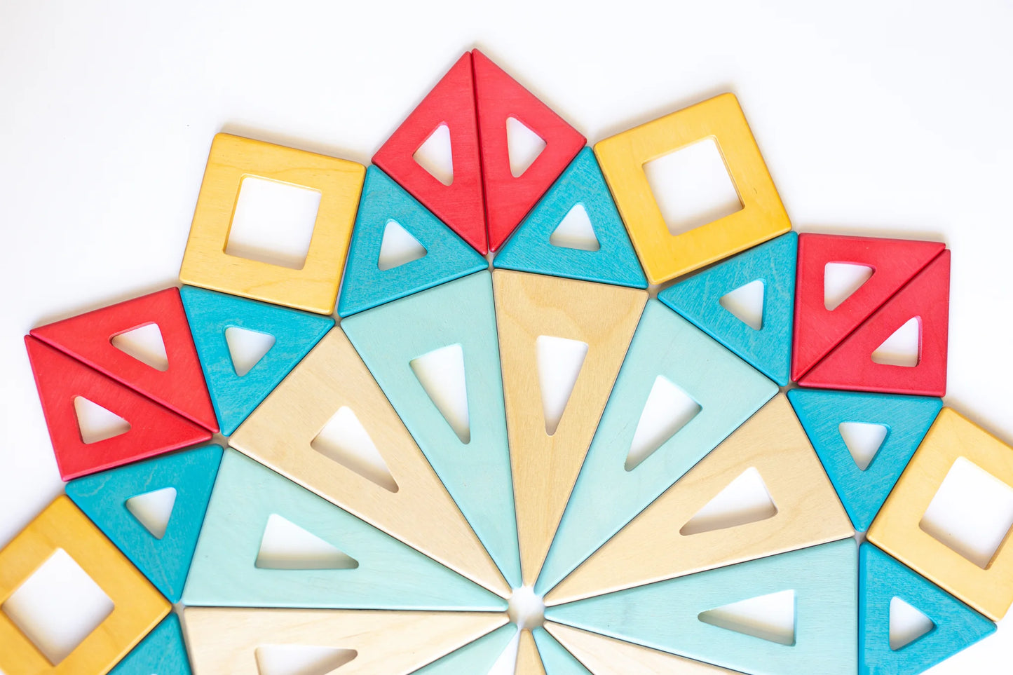 Wooden Magnetic Tiles - 100 Piece Set