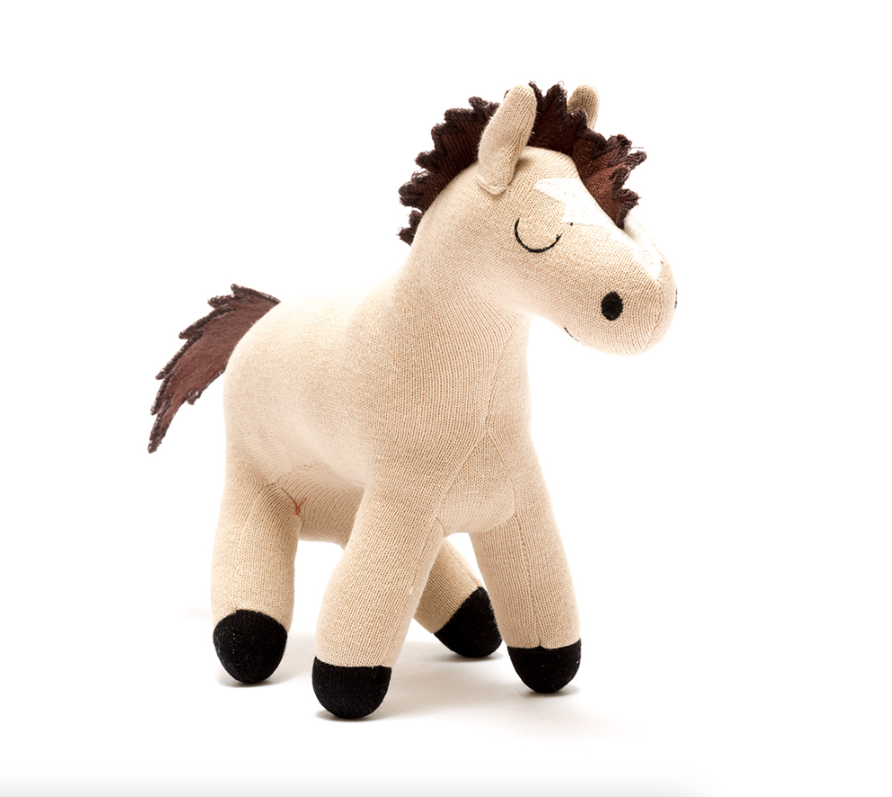 Organic Knitted Plush Toy - Horse