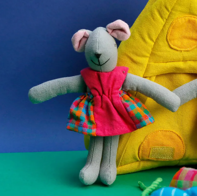 Handcrafted Organic Cotton Mouse Picnic Playhouse
