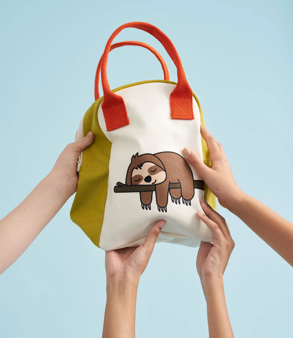 Organic Cotton Lunch Bag - Sloth