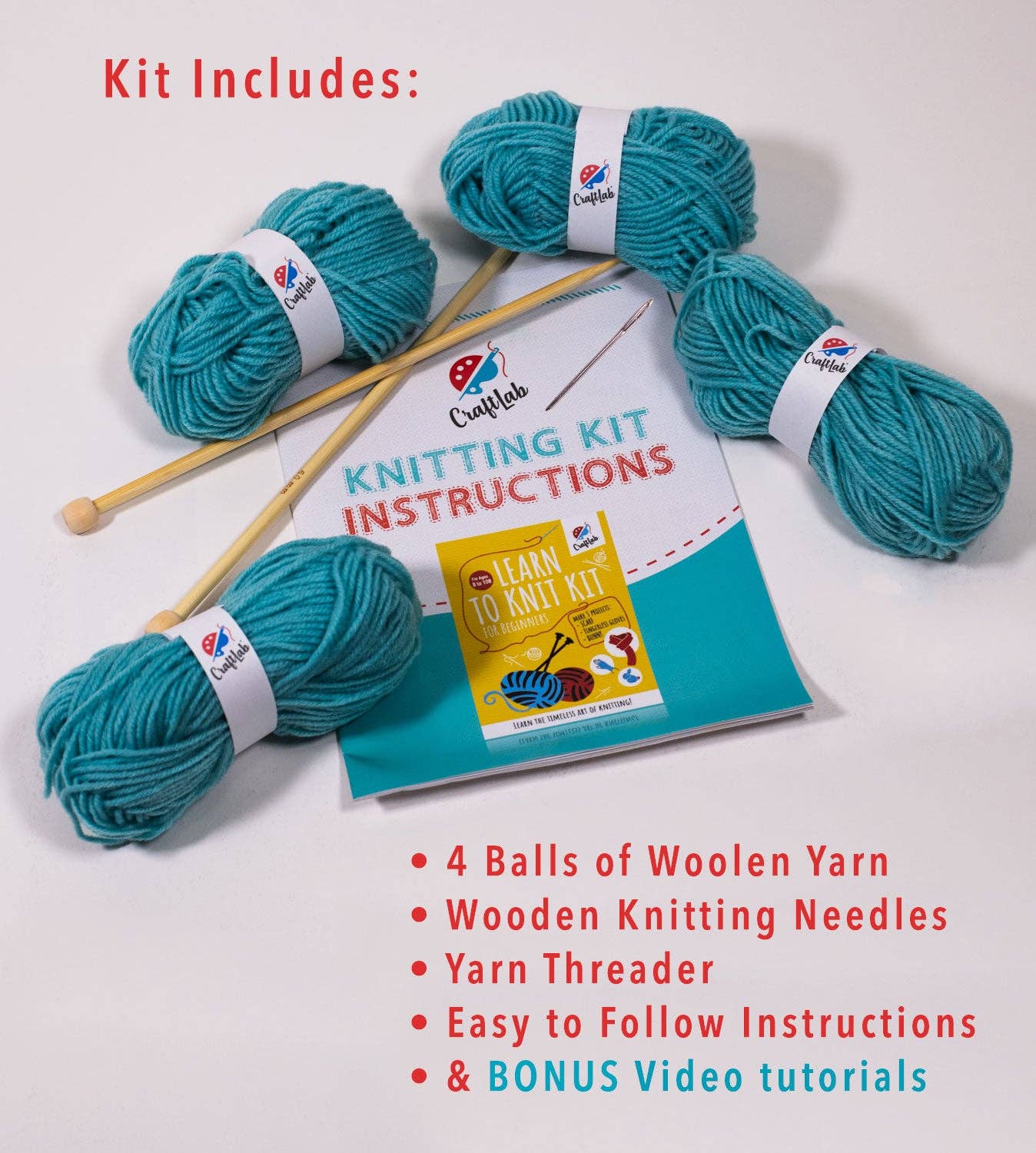 Knitting Kit for Beginners, Kids and Adults