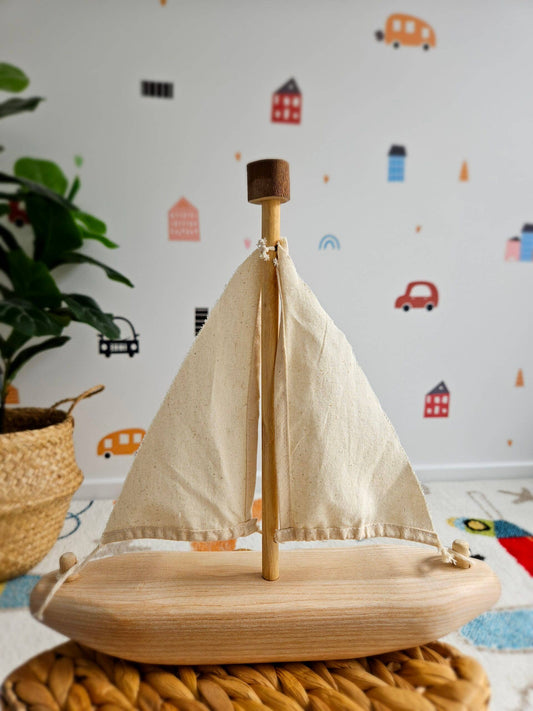 Wooden Tree Sailing Boat