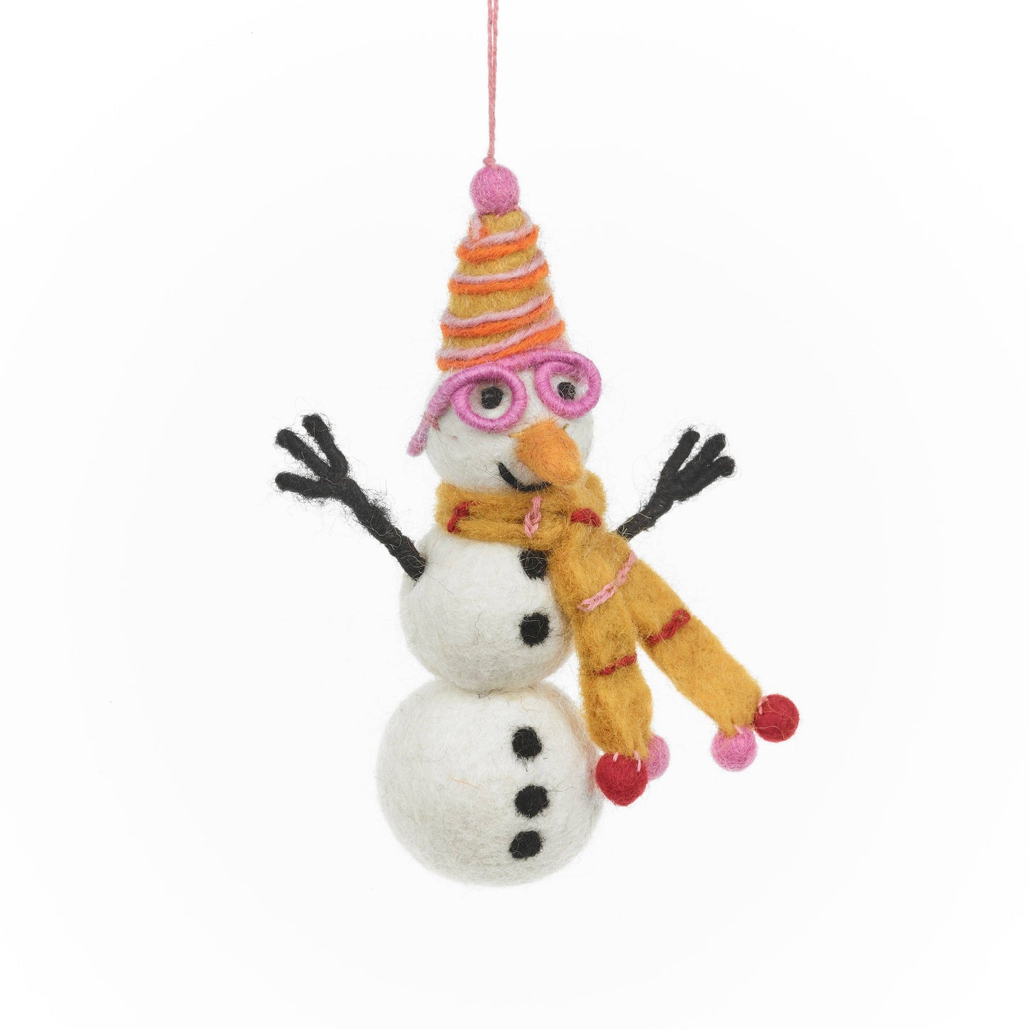 Handmade Biodegradable Felt Betty the Snowman Decoration