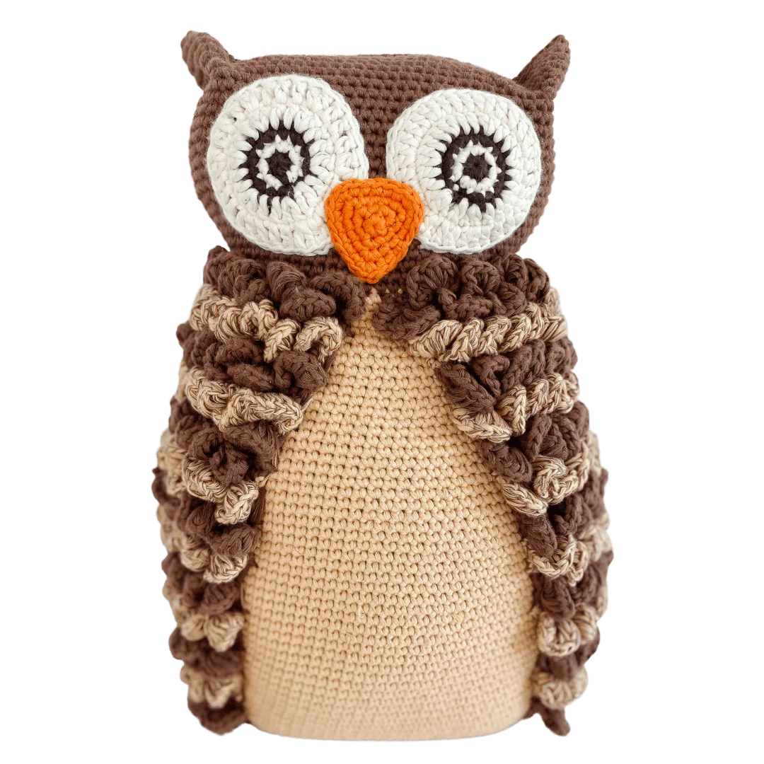Barney The owl- Organic Cotton Crochet Plush