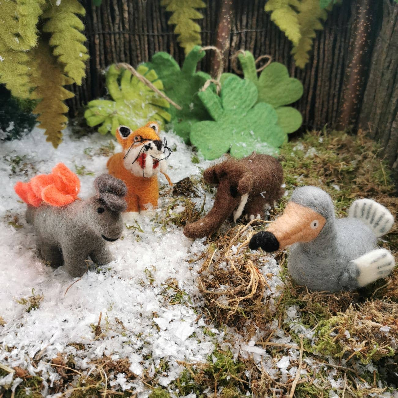 Handmade Felt Hanging Digby Dinosaur Decoration