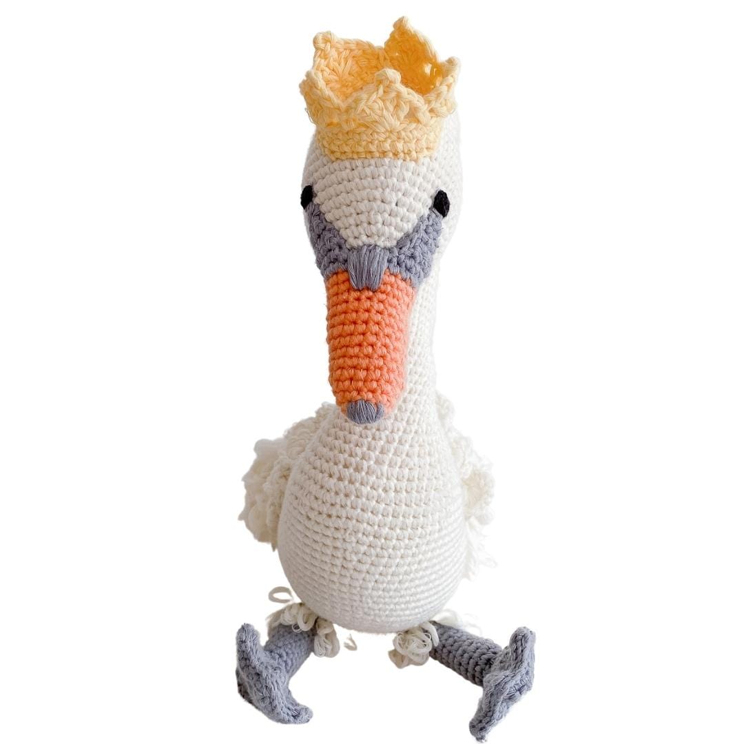 Fiona The Swan- Organic Cotton Crochet Plush