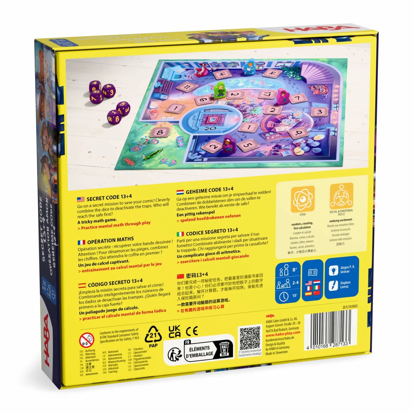Secret Code 13+4 Math Game - A Learning Game for Arithmetic Operations