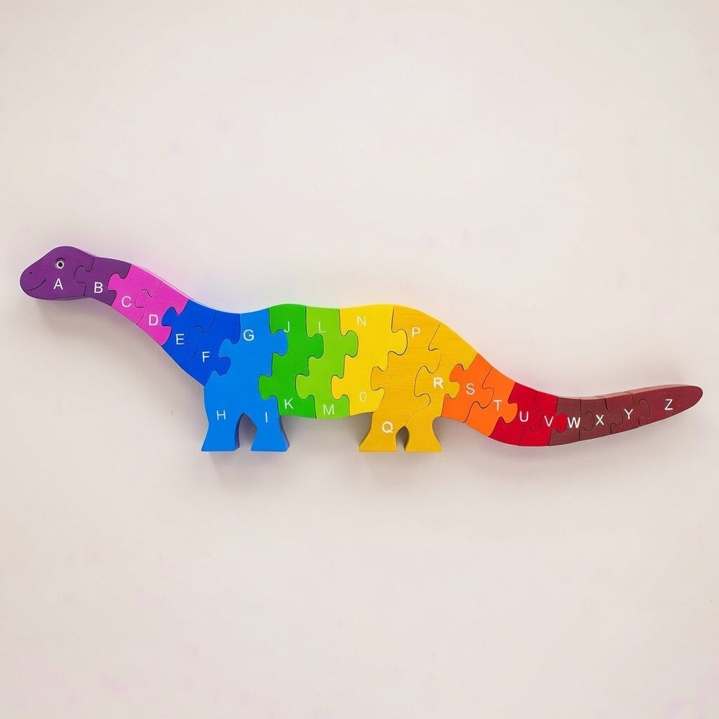 Handmade Wooden Puzzle - Apatosaurus