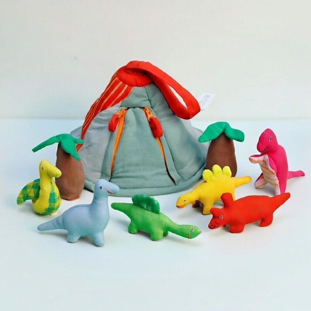 Handcrafted Organic Cotton Playhouse - Dinosaurs