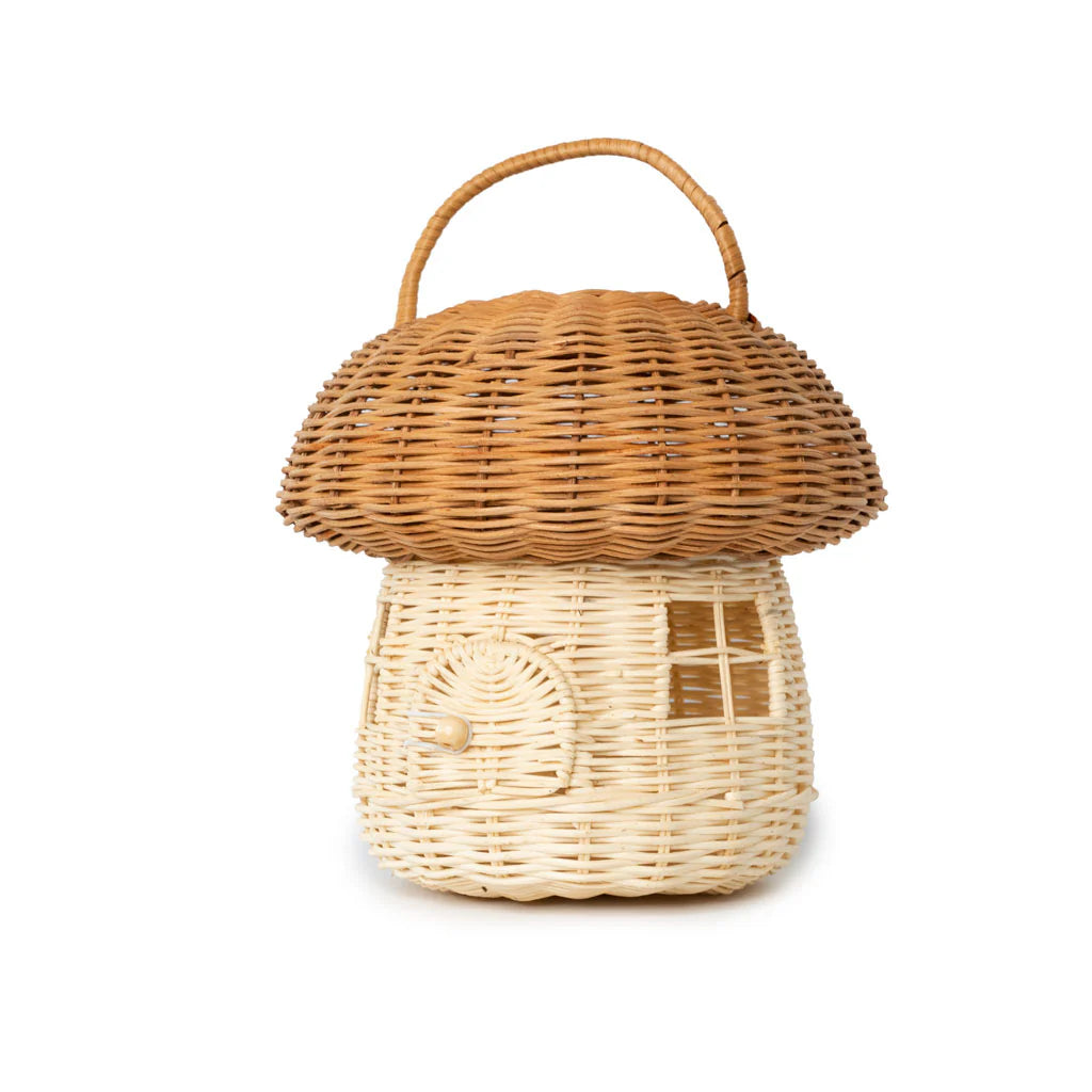 Mushroom Rattan Basket