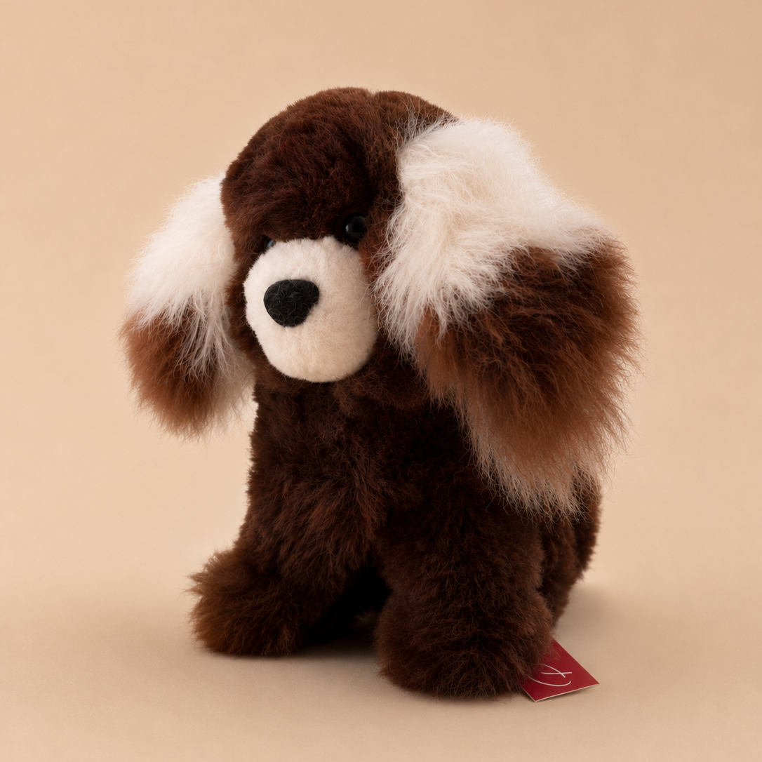 Handmade Alpaca Stuffed Animal - Puppy 9"