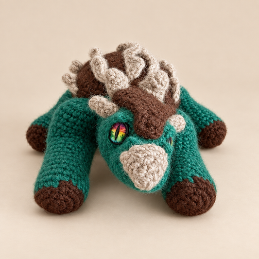 Handmade Baby Alpaca Toy - Ankylosaurus