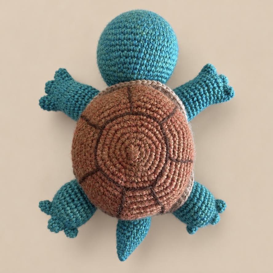 Handmade Baby Alpaca Toy - Turtle