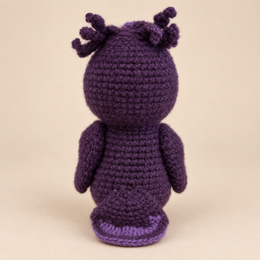 Handmade Baby Alpaca Toy - Purple Owl