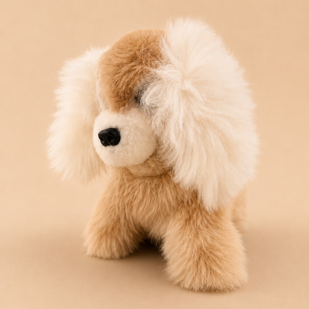 Handmade Alpaca Stuffed Animal - Puppy 9"