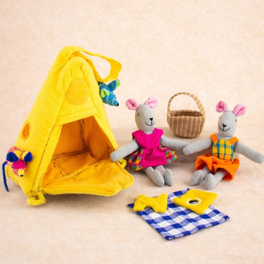 Handcrafted Organic Cotton Mouse Picnic Playhouse