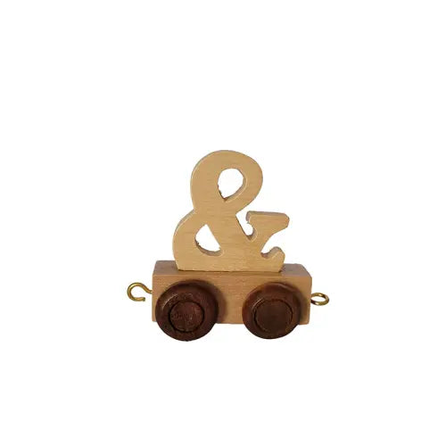 Natural Wood Toy Train Letters