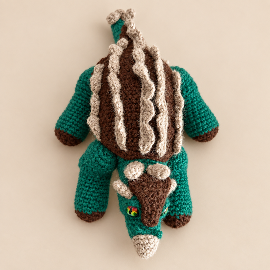 Handmade Baby Alpaca Toy - Ankylosaurus