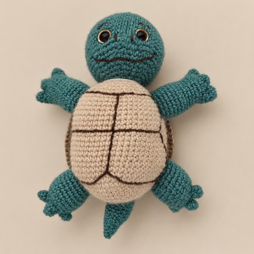 Handmade Baby Alpaca Toy - Turtle