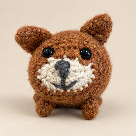 Handmade Baby Alpaca Toy - Puff Puppy