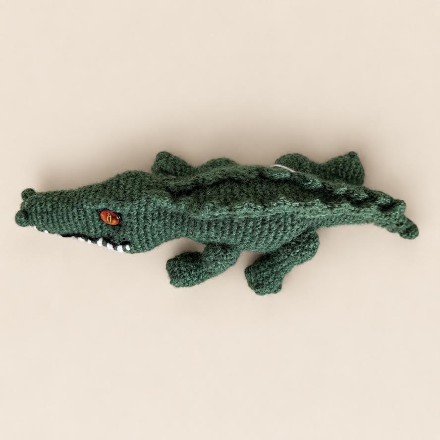 Handmade Baby Alpaca Toy - Crocodile